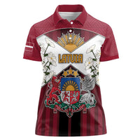 Personalized Latvia Women Polo Shirt Symbol With Latvians Patterns - Wonder Print Shop