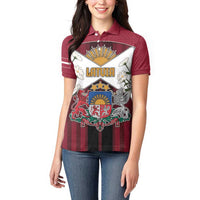 Personalized Latvia Women Polo Shirt Symbol With Latvians Patterns - Wonder Print Shop