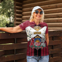 Personalized Latvia Women Polo Shirt Symbol With Latvians Patterns - Wonder Print Shop