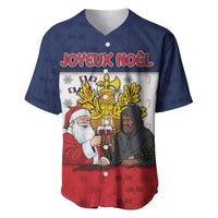 France Christmas Baseball Jersey Pere Noel And Pere Fouettard - Wonder Print Shop