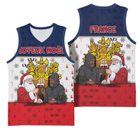France Christmas Basketball Jersey Pere Noel And Pere Fouettard - Wonder Print Shop