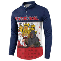 France Christmas Button Sweatshirt Pere Noel And Pere Fouettard - Wonder Print Shop