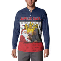 France Christmas Button Sweatshirt Pere Noel And Pere Fouettard - Wonder Print Shop