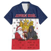 France Christmas Family Matching Mermaid Dress and Hawaiian Shirt Pere Noel And Pere Fouettard - Wonder Print Shop