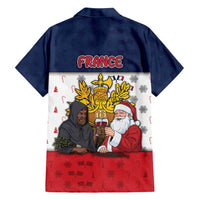 France Christmas Family Matching Puletasi and Hawaiian Shirt Pere Noel And Pere Fouettard - Wonder Print Shop