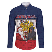 France Christmas Family Matching Puletasi and Hawaiian Shirt Pere Noel And Pere Fouettard - Wonder Print Shop