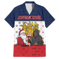 France Christmas Family Matching Summer Maxi Dress and Hawaiian Shirt Pere Noel And Pere Fouettard - Wonder Print Shop