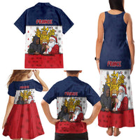 France Christmas Family Matching Tank Maxi Dress and Hawaiian Shirt Pere Noel And Pere Fouettard - Wonder Print Shop