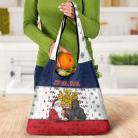 France Christmas Grocery Bag Pere Noel And Pere Fouettard - Wonder Print Shop