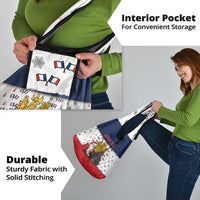 France Christmas Grocery Bag Pere Noel And Pere Fouettard - Wonder Print Shop