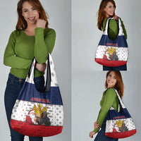 France Christmas Grocery Bag Pere Noel And Pere Fouettard - Wonder Print Shop