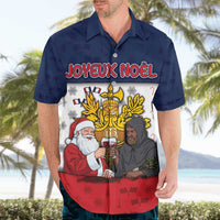 France Christmas Hawaiian Shirt Pere Noel And Pere Fouettard - Wonder Print Shop