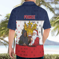 France Christmas Hawaiian Shirt Pere Noel And Pere Fouettard - Wonder Print Shop