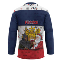 France Christmas Hockey Jersey Pere Noel And Pere Fouettard - Wonder Print Shop
