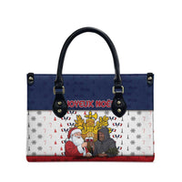 France Christmas Leather Bag Pere Noel And Pere Fouettard - Wonder Print Shop