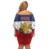 France Christmas Off Shoulder Short Dress Pere Noel And Pere Fouettard - Wonder Print Shop