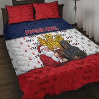 France Christmas Quilt Bed Set Pere Noel And Pere Fouettard - Wonder Print Shop