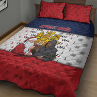 France Christmas Quilt Bed Set Pere Noel And Pere Fouettard - Wonder Print Shop