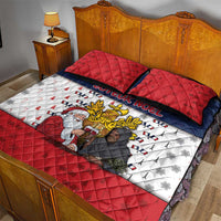 France Christmas Quilt Bed Set Pere Noel And Pere Fouettard - Wonder Print Shop