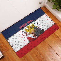 France Christmas Rubber Doormat Pere Noel And Pere Fouettard - Wonder Print Shop