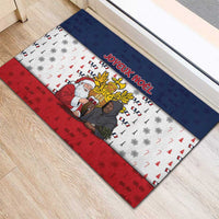 France Christmas Rubber Doormat Pere Noel And Pere Fouettard - Wonder Print Shop
