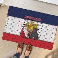France Christmas Rubber Doormat Pere Noel And Pere Fouettard - Wonder Print Shop