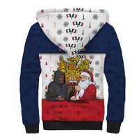 France Christmas Sherpa Hoodie Pere Noel And Pere Fouettard - Wonder Print Shop