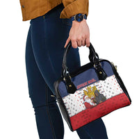 France Christmas Shoulder Handbag Pere Noel And Pere Fouettard - Wonder Print Shop