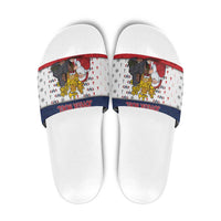 France Christmas Slide Sandals Pere Noel And Pere Fouettard - Wonder Print Shop