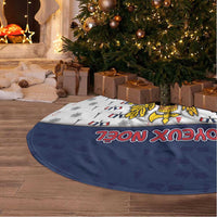 France Christmas Tree Skirt Pere Noel And Pere Fouettard - Wonder Print Shop