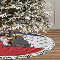 France Christmas Tree Skirt Pere Noel And Pere Fouettard - Wonder Print Shop