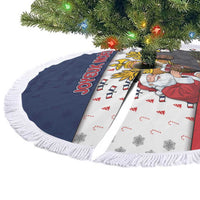 France Christmas Tree Skirt Pere Noel And Pere Fouettard - Wonder Print Shop