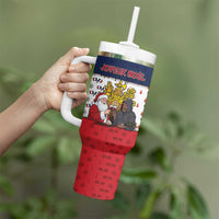 France Christmas Tumbler With Handle Pere Noel And Pere Fouettard - Wonder Print Shop