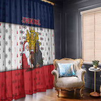 France Christmas Window Curtain Pere Noel And Pere Fouettard - Wonder Print Shop
