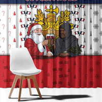 France Christmas Window Curtain Pere Noel And Pere Fouettard - Wonder Print Shop