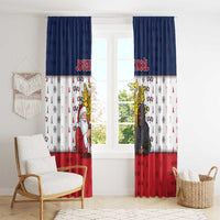 France Christmas Window Curtain Pere Noel And Pere Fouettard - Wonder Print Shop