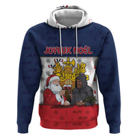 France Christmas Zip Hoodie Pere Noel And Pere Fouettard - Wonder Print Shop