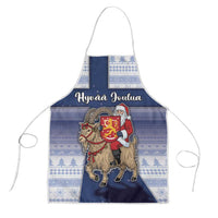 Finland Christmas Apron Joulupukki With Coat Of Arms - Wonder Print Shop