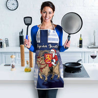 Finland Christmas Apron Joulupukki With Coat Of Arms - Wonder Print Shop