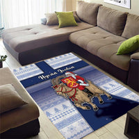 Finland Christmas Area Rug Joulupukki With Coat Of Arms - Wonder Print Shop