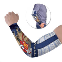Finland Christmas Arm Sleeves Joulupukki With Coat Of Arms - Wonder Print Shop