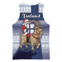 Finland Christmas Basketball Jersey Joulupukki With Coat Of Arms - Wonder Print Shop