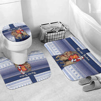 Finland Christmas Bathroom Set Joulupukki With Coat Of Arms - Wonder Print Shop
