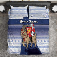 Finland Christmas Bedding Set Joulupukki With Coat Of Arms - Wonder Print Shop