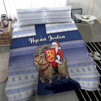 Finland Christmas Bedding Set Joulupukki With Coat Of Arms - Wonder Print Shop