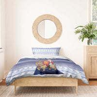 Finland Christmas Bedding Set Joulupukki With Coat Of Arms - Wonder Print Shop