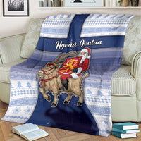 Finland Christmas Blanket Joulupukki With Coat Of Arms - Wonder Print Shop