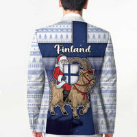 Finland Christmas Blazer Joulupukki With Coat Of Arms - Wonder Print Shop
