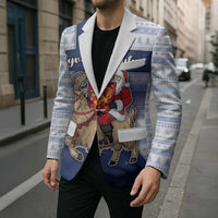 Finland Christmas Blazer Joulupukki With Coat Of Arms - Wonder Print Shop