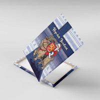 Finland Christmas Canvas Wall Art Joulupukki With Coat Of Arms - Wonder Print Shop